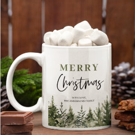 Taza De Café Árbol verde de los navidades | Feliz Navidad
