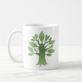 Taza De Café Árbol verde perpetuo Amor Línea infinita Arte