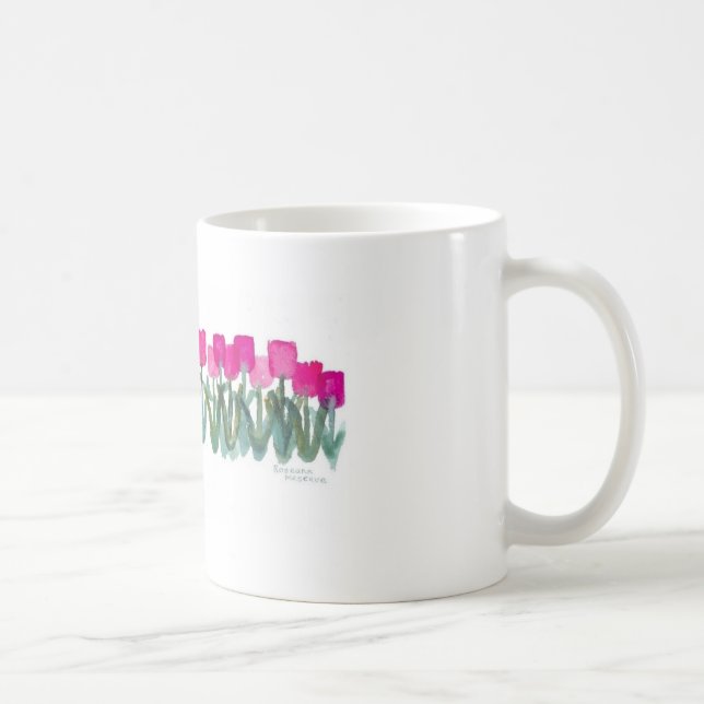 Taza De Café Arboleda de Tulipanes Rosas (Derecha)