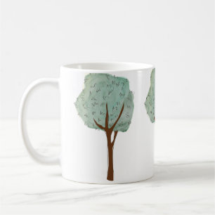 Taza De Café Árboles acuarelas