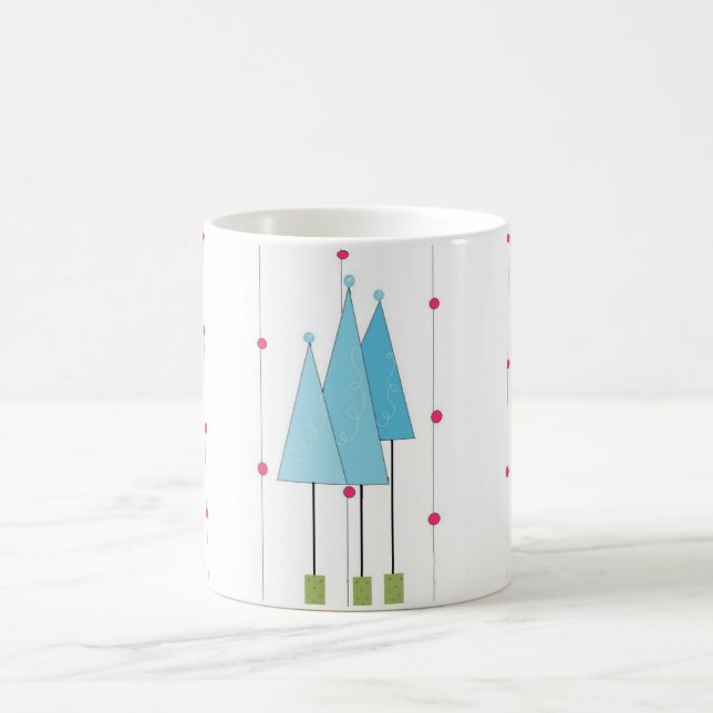 Taza De Café Árboles caprichosos azules (Centro)