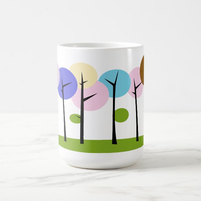Taza De Café Árboles Colores Mug (Centro)