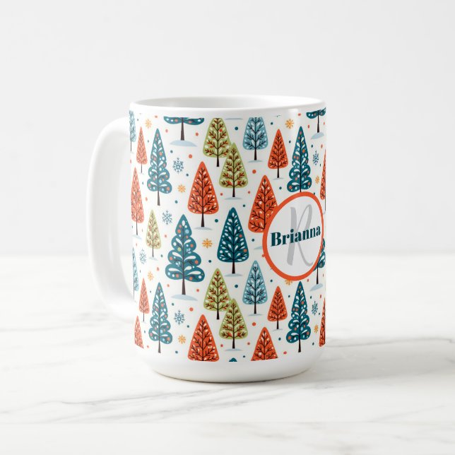 Taza De Café Árboles Coloridos (Anverso izquierdo)