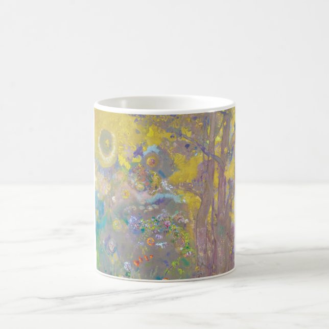 Taza De Café Árboles con fondo amarillo, Redon (Centro)