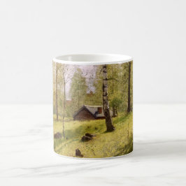 Taza De Café Árboles de aves en el campo sueco (Jansson)