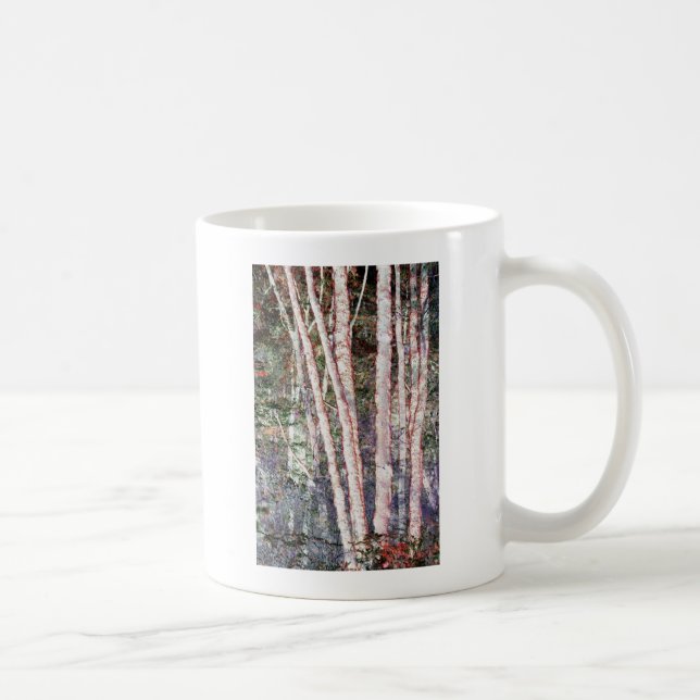Taza De Café Árboles de borde rojo (Derecha)