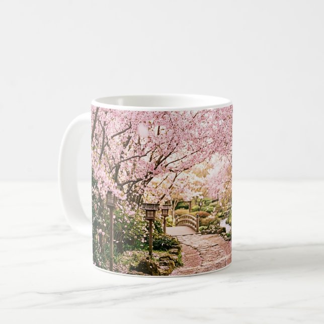 Taza De Café Árboles de flor de cerezo (Anverso izquierdo)