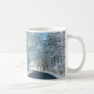 Taza De Café Árboles de invierno nevados