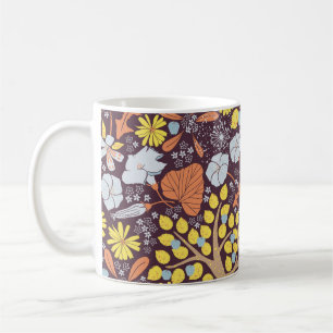 Taza De Café Árboles de jardín, floral, patrón de manzana