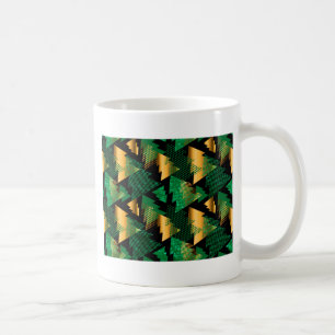 Taza De Café árboles de navidad de oro negro