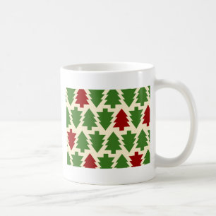 Taza De Café Árboles de Navidad Patrón Navideño