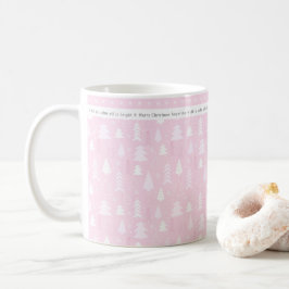 Taza De Café Árboles de Navidad rosados lindo Café personalizad