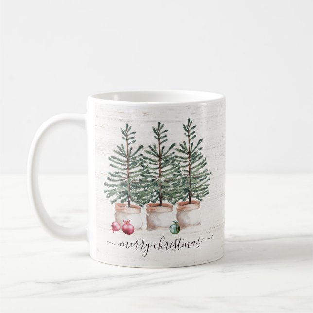 Taza De Café Árboles de Navidad ruidosos Feliz Navidad (Izquierda)