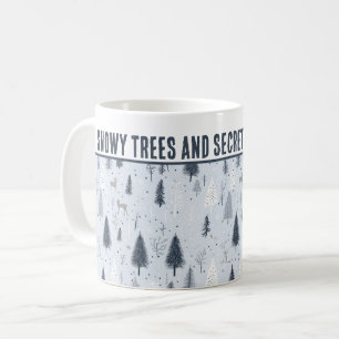 Taza De Café Árboles de nieve personalizados y reuniones secret