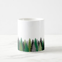 Taza De Café Árboles de pino simples