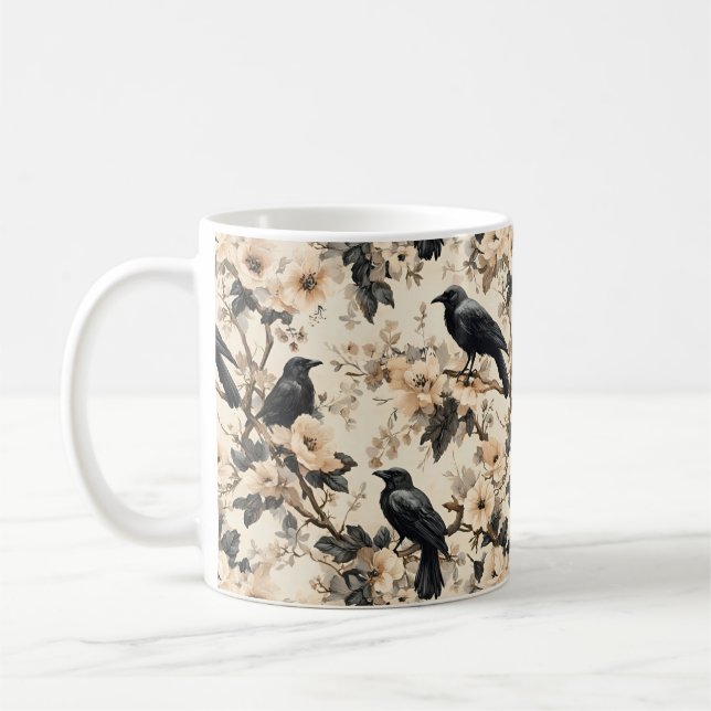 Taza De Café Árboles florales de cuerdas de cuerdas de ravina M (Izquierda)