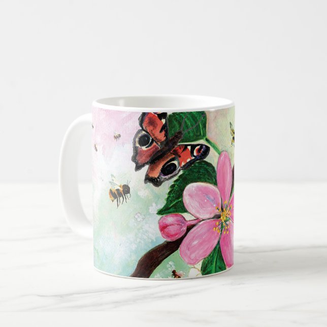 Taza De Café Árboles florecientes para abejas y otros polinizad (Anverso izquierdo)