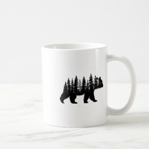 Taza De Café Árboles forestales vida silvestre animal retro ext