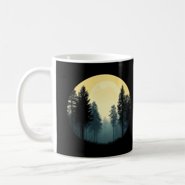 Taza De Café Árboles Naturaleza silvestre Silhouette (Izquierda)