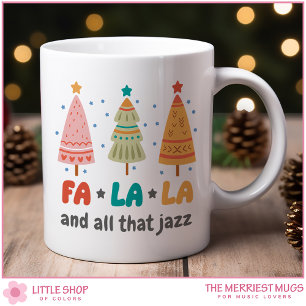 Taza De Café Árboles navideños de estilo retro personalizable F