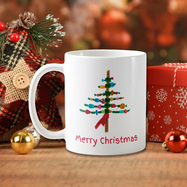 Taza De Café Árboles navideños hechos a mano - Regalo festivo (Subido por el creador)