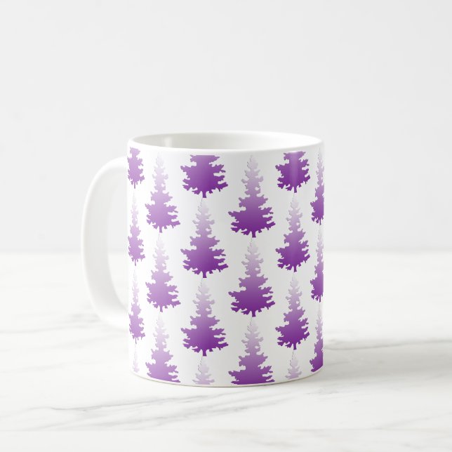 Taza De Café Árboles navideños Red-Violeta Evergreen (Anverso izquierdo)