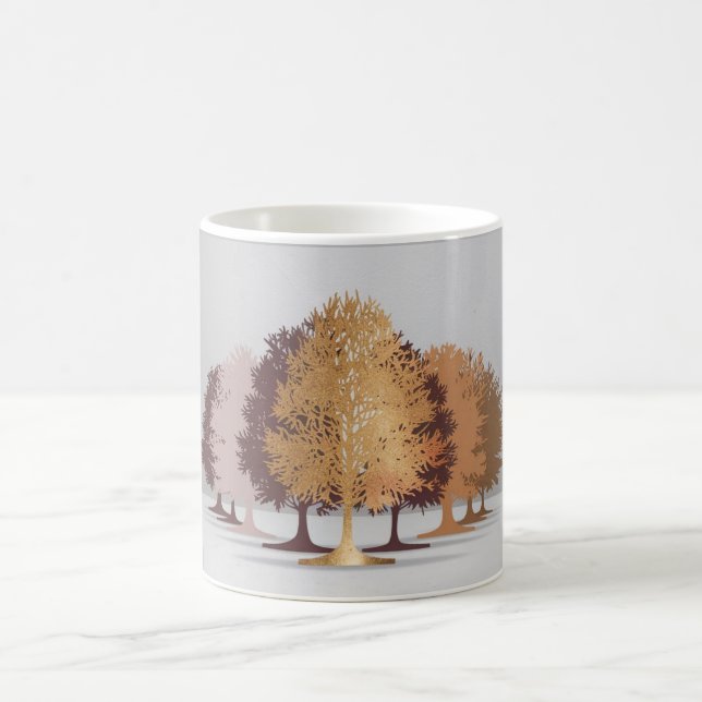 Taza De Café Árboles otoñales (Centro)