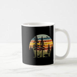 Taza De Café Árboles Retro Vida Silvestre Exteriores Naturaleza