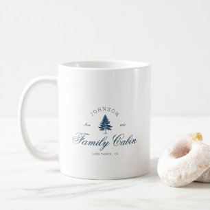 Taza De Café Árboles Rústicos Modernos Familia Cabaña Tripulaci