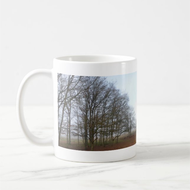 Taza De Café Árboles termales en niebla (Izquierda)