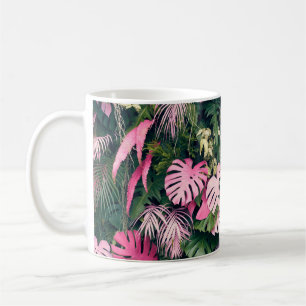 Taza De Café Árboles tropicales de fondo