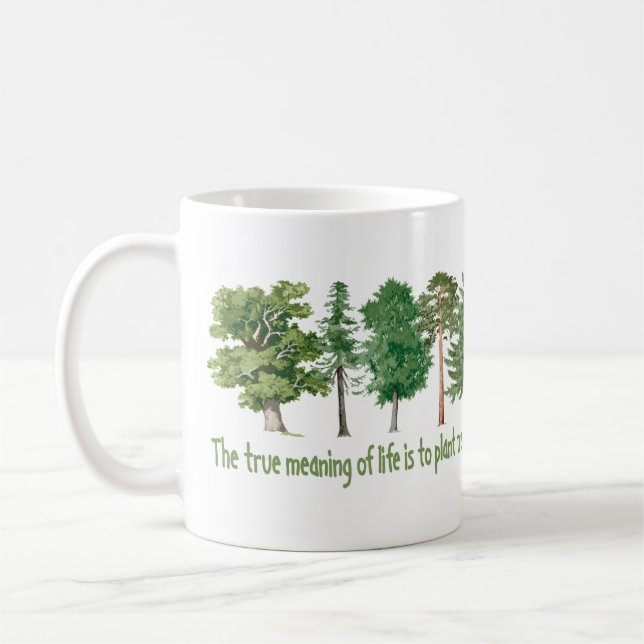 Taza De Café Árboles vegetales - Amante de árbol, abatido (Izquierda)