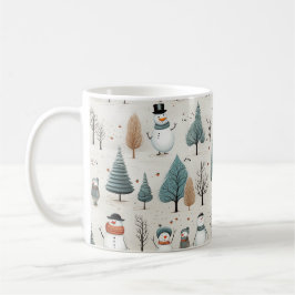 Taza De Café Árboles y snowman