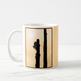 Taza De Café Arborismo Silhouette Tree Climber Sunset
