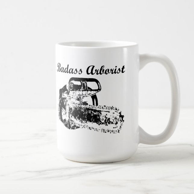 Taza De Café Arborista de Badass - motosierra (Derecha)