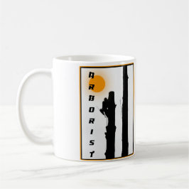 Taza De Café Arboristas Mug: Creciente silueta solar