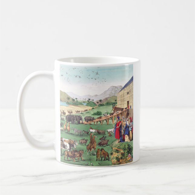 Taza De Café Arca de Noé con animales (Izquierda)