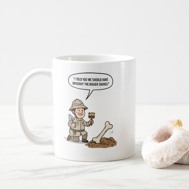 Taza De Café Archaeologist Explorer Spirit – Ancient Discovery  (Con donut)