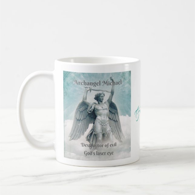 Taza De Café Archangel Michael Gods ojo láser Mug (Izquierda)