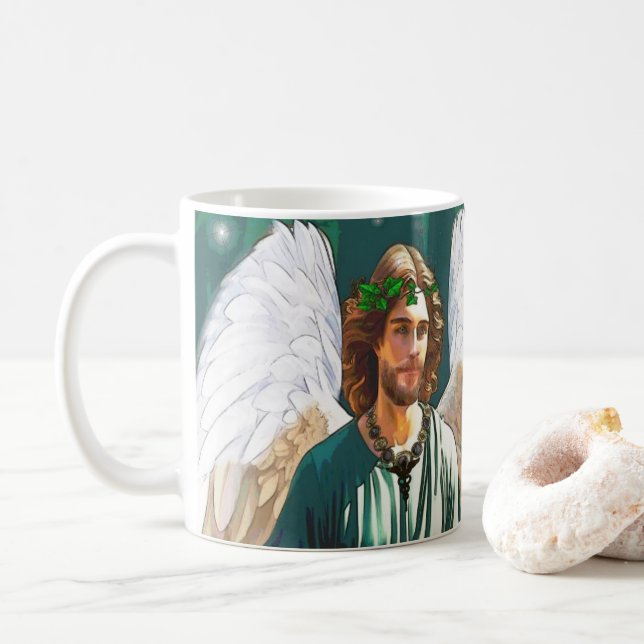 Taza De Café Archangel Saint Raphael Healing Angel Prayer Gift (Con donut)