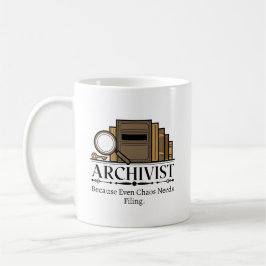 Taza De Café Archivist Personalized with Editable Quote