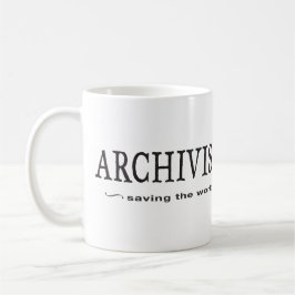 Taza De Café Archivistas - ahorro del mundo