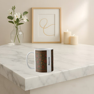 Taza De Café Archivo de diseño de nombre de estilo medieval de