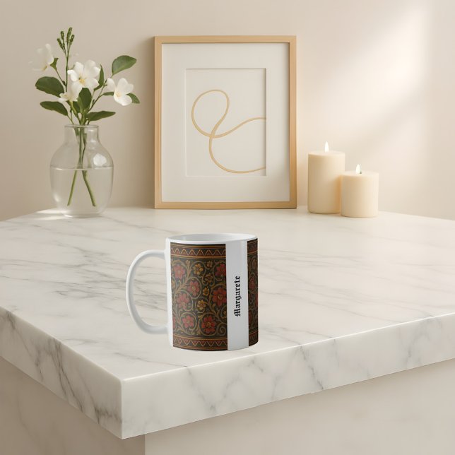 Taza De Café Archivo de diseño de nombre de estilo medieval de  (Subido por el creador)