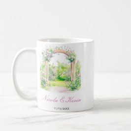 Taza De Café Arco de boda floral de primavera