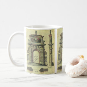 Taza De Café Arco de la puerta del jardín vintage, arquitectura