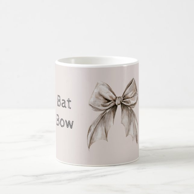 Taza De Café Arco de murciélago gris de Halloween (Centro)