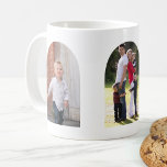 Taza De Café Arco de tres fotos<br><div class="desc">Tres fotografías en forma de arco que puedes reemplazar por la tuya para un maravilloso regalo familiar o un momento especial. Ideal para abuelos y familiares,  o como memoria especial. Fotografía © Storytree Studios,  Stanford,  CA</div>