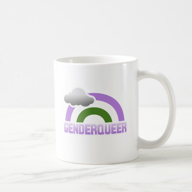 TAZA DE CAFÉ ARCO IRIS DE GENDERQUEER (Derecha)