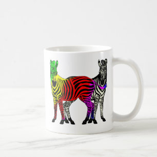 TAZA DE CAFÉ ARCO IRIS DE LA CEBRA Y BLACK/WHITE
